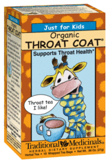 Traditional Medicinals Kosher Just for Kids Organic Throat Coat 18 Tea Bags